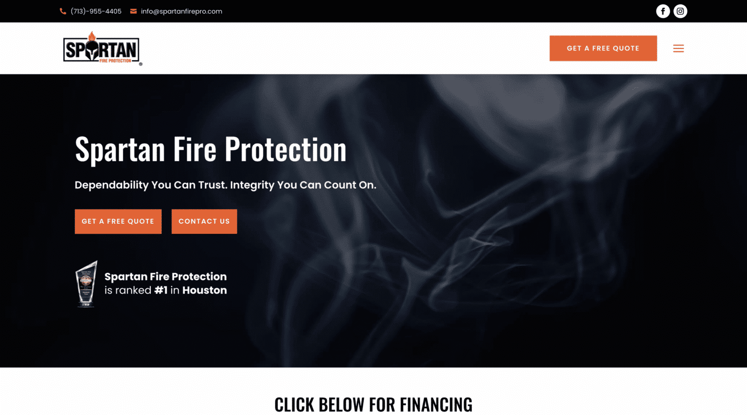 Spartan Fire Protection website