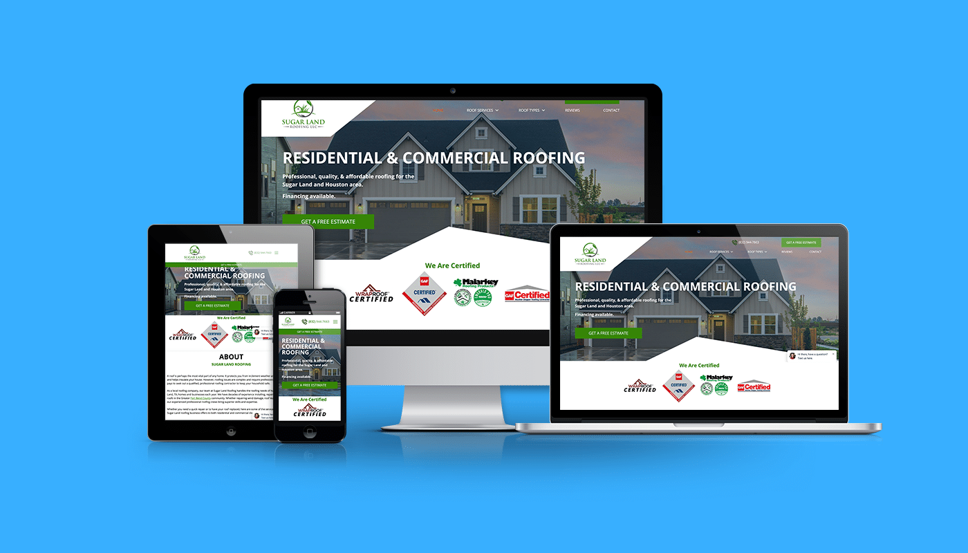 Website Design For Roofing Contractor Company