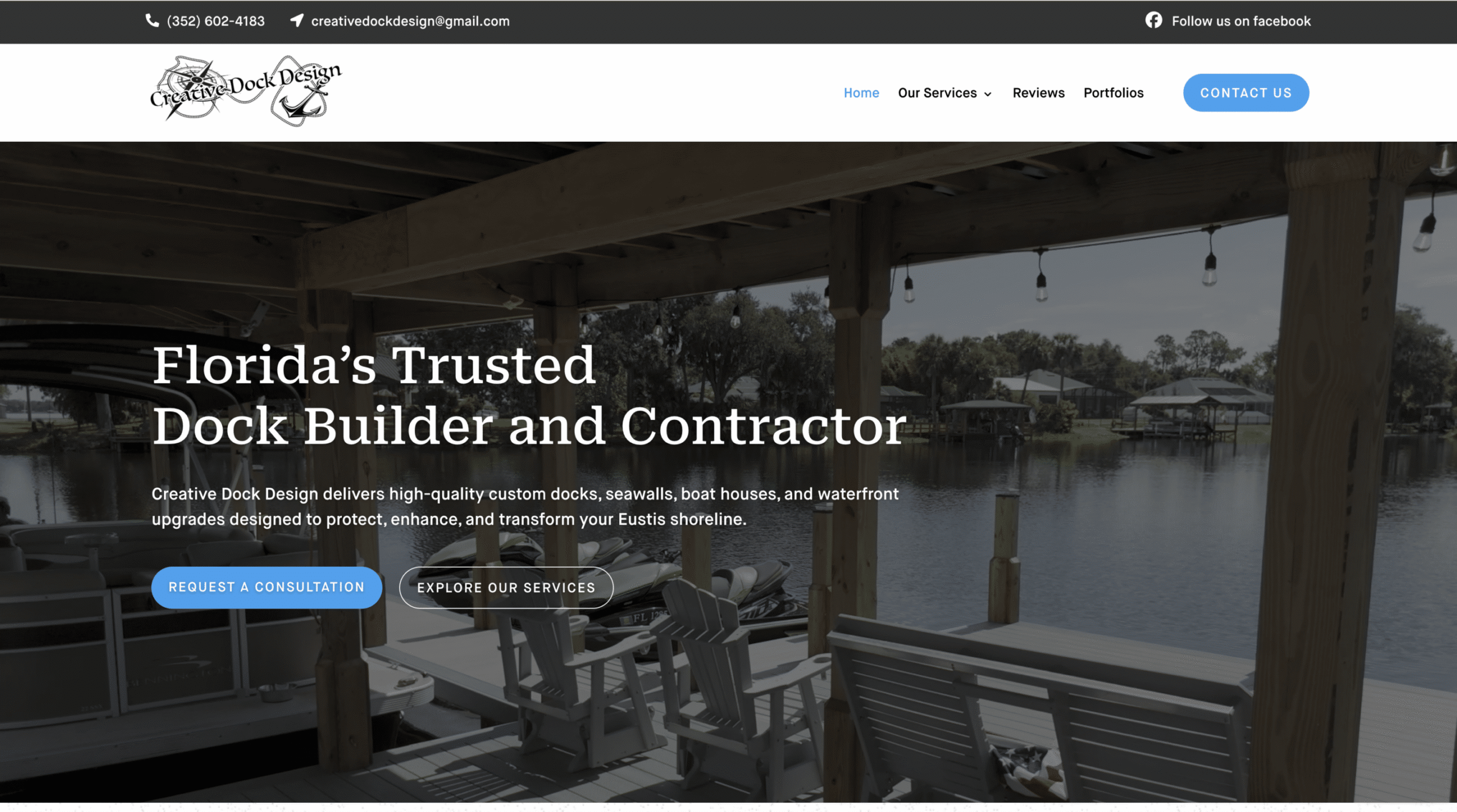 Creative Dock Design website