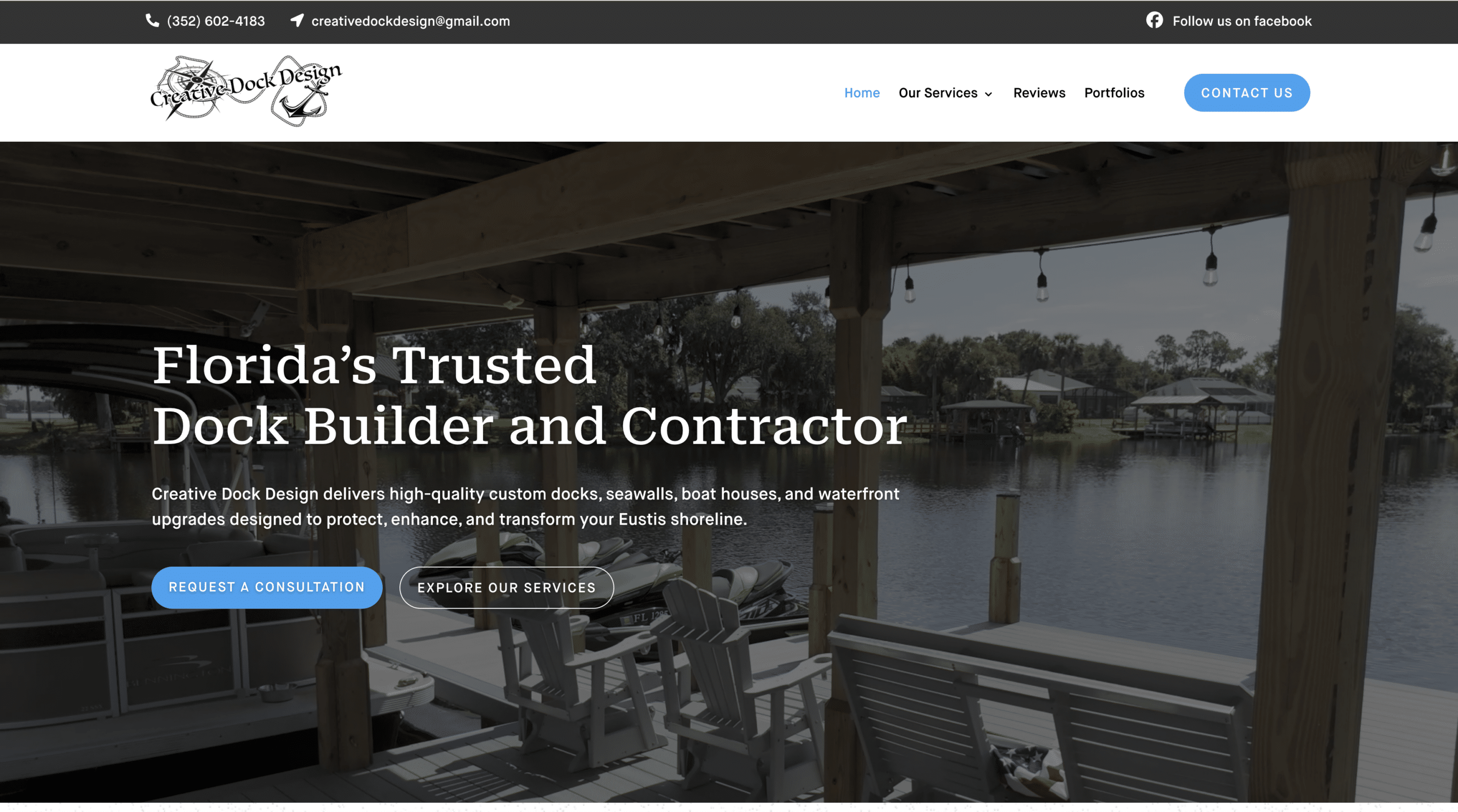 Creative Dock Design website