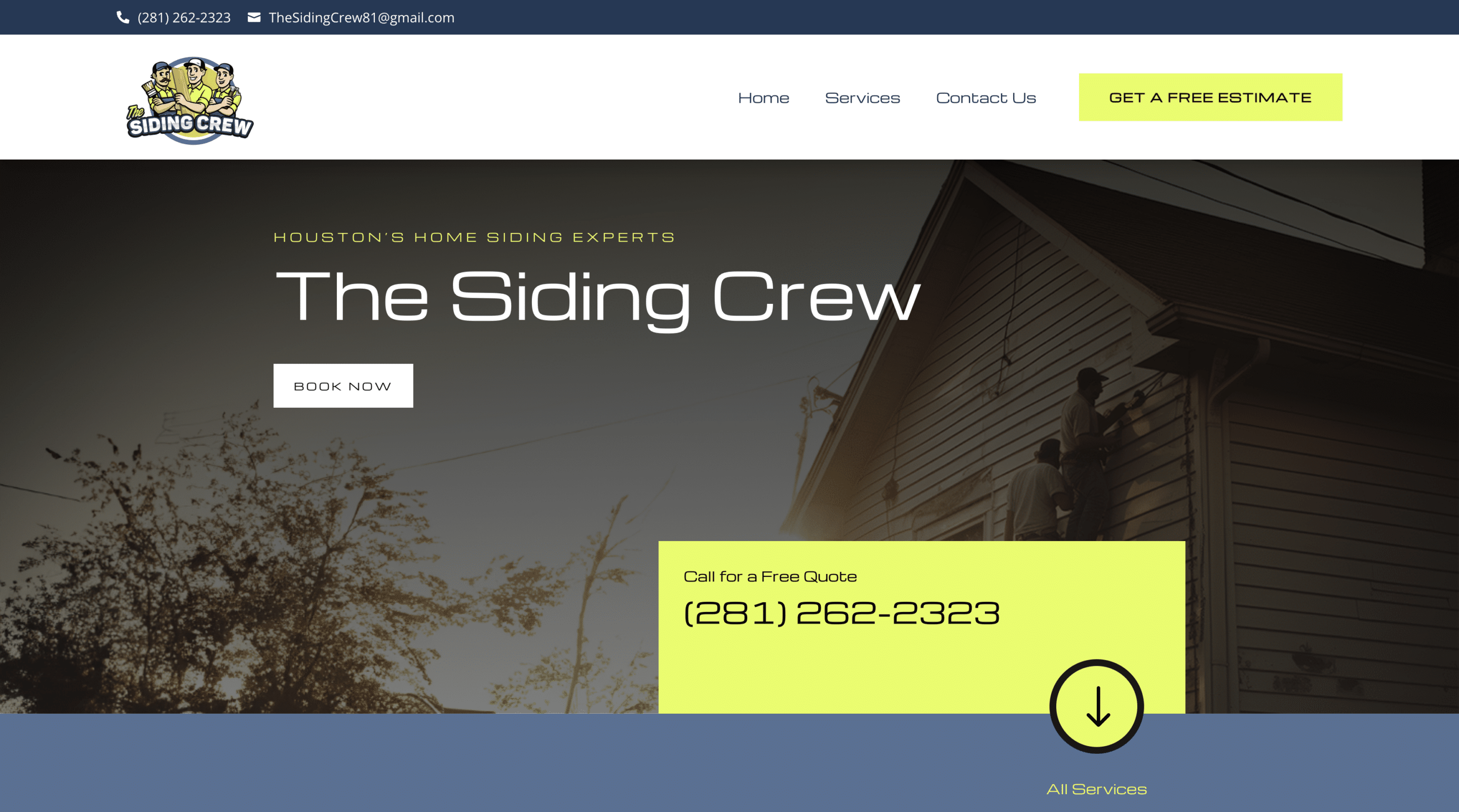 The Siding Crew website
