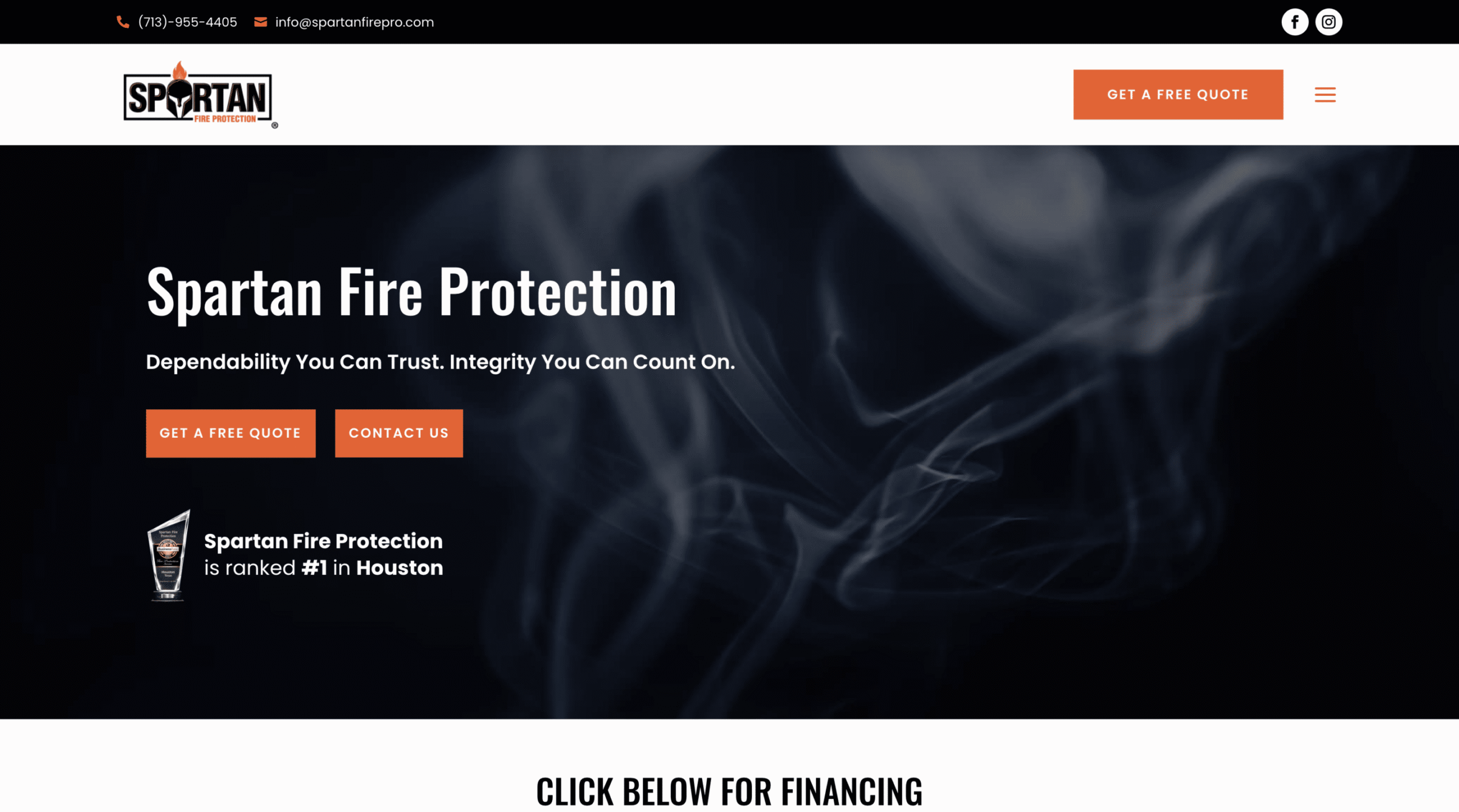 Spartan Fire Protection website